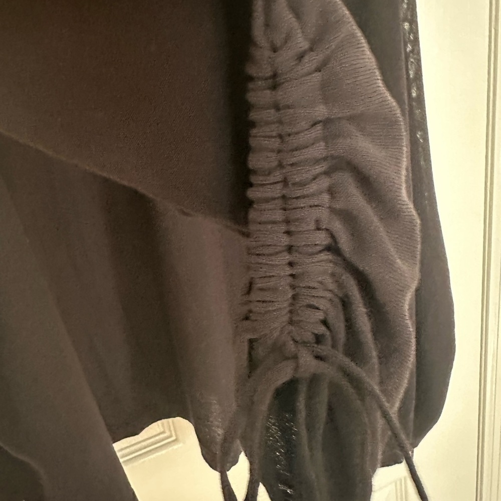Chico's Black Ruched Sleeve Cardigan CLEARANCE - Picture 5 of 8
